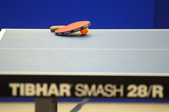 Abverkauf von Tibhar-Spielmaterialien nach den Bayerischen Meisterschaften der Erwachsenen A-Klasse